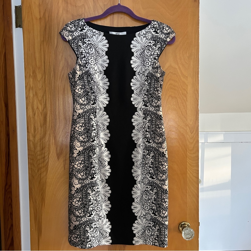 Wisp Black and White Floral Dress